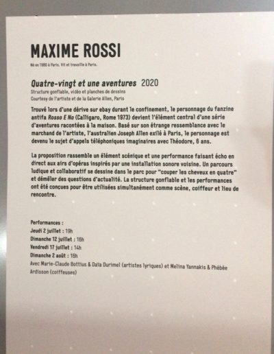 Plaine d'Artistes - Maxime Rossi - Grande Halle de la Villette - Juillet-Août 2020 - Centre Pompidou 2020 - © Hervé Véronèse 7